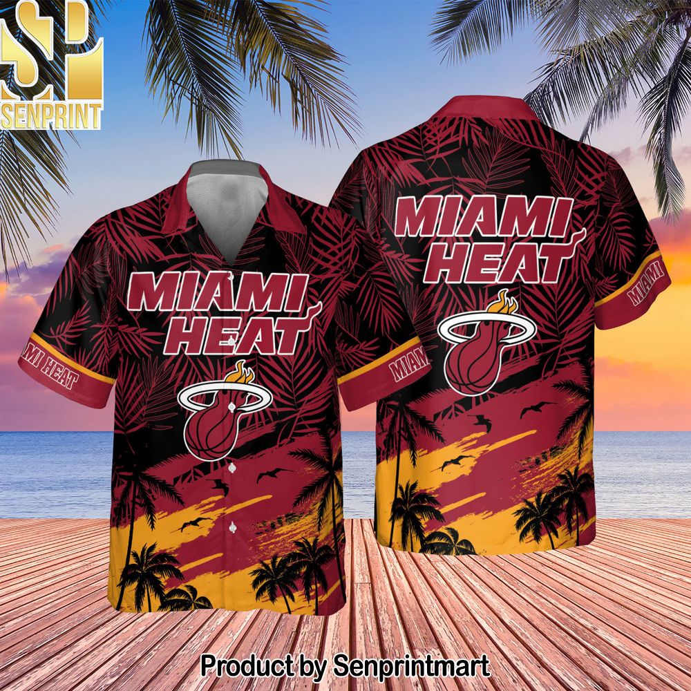 Miami Heats National Basketball Association All Over Printed Hawaiian Set – SEN0222