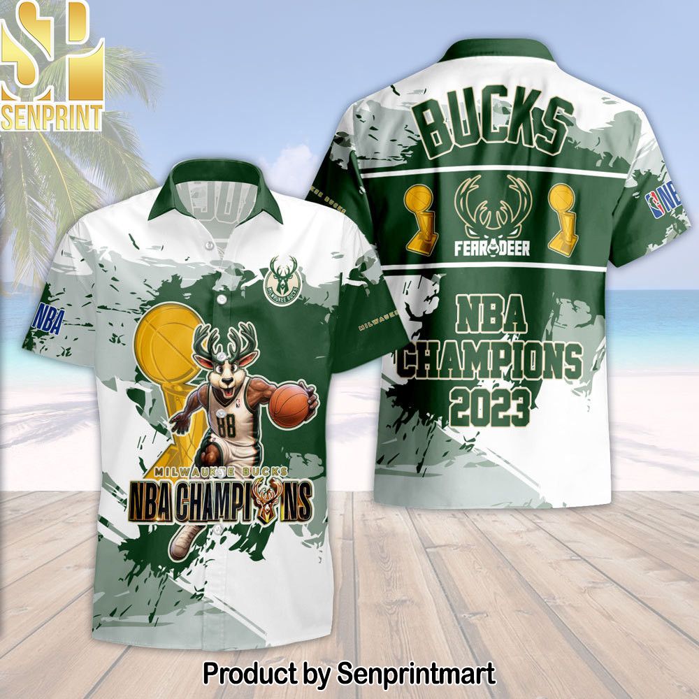 Milwaukee Bucks Fear The Dear NBA Champions Hawaiian Set – SEN0327