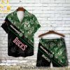 Milwaukee Bucks Team Logo Pattern Aloha Colorful Hawaiian Set – SEN0335