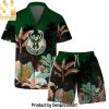 Milwaukee Bucks Team Logo Pattern Classic Hawaiian Set – SEN0518