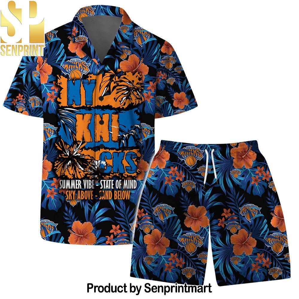 New York Knicks NBA Summer Vibes Pattern Hawaiian Set – SEN0526