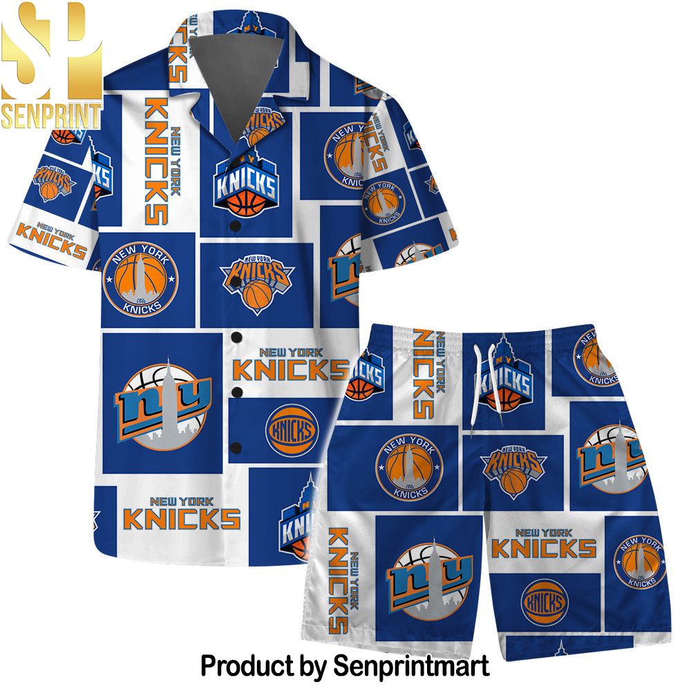 New York Knicks NBA Team Logo Pattern Basketball Hawaiian Set – SEN0474