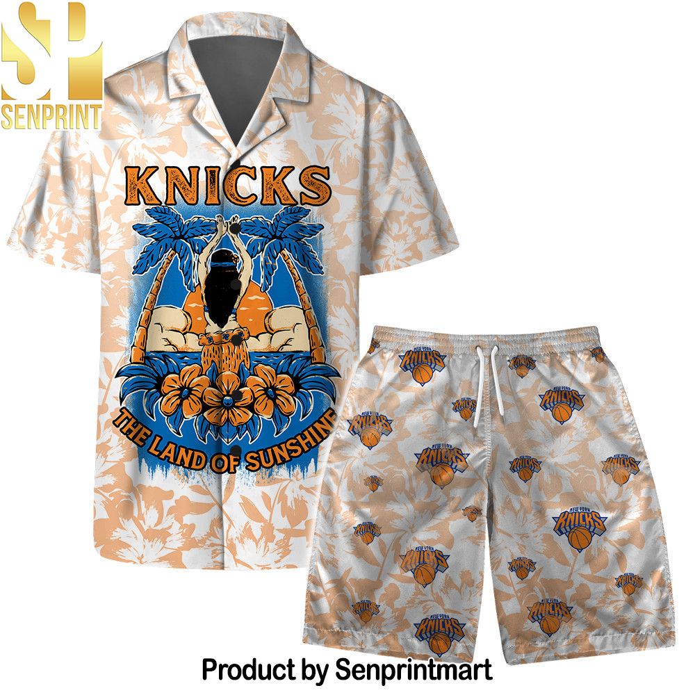 New York Knicks NBA The Land Of Sunshine Pattern Hawaiian Set – SEN0476