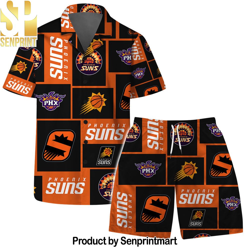 Phoenix Suns NBA Team Logo Pattern Basketball Hawaiian Set – SEN0539