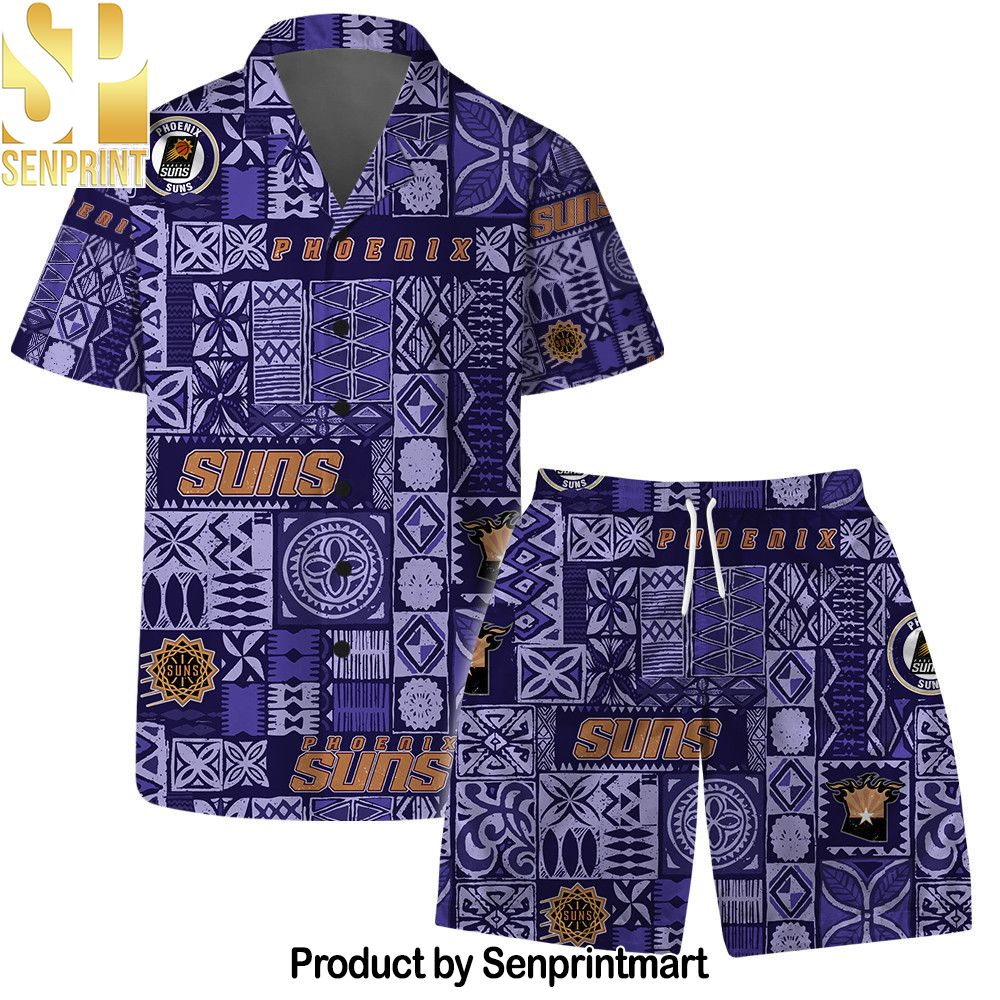 Phoenix Suns Team Logo Tropical Pattern Hawaiian Set – SEN0477