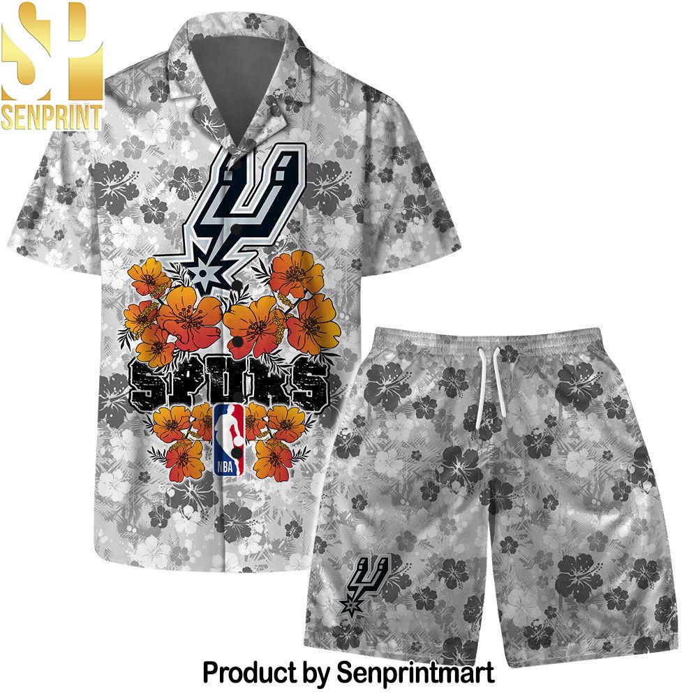 San Antonio Spurs NBA Aloha Summer Logo Team And Pattern Hawaiian Set – SEN0606