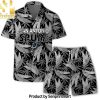 San Antonio Spurs Team Logo Pattern Leaves Tropical Hawaiian Set – SEN0621