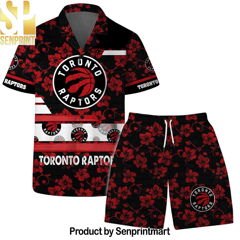 Toronto Raptors Team Logo Pattern Vintage Aloha Hawaiian Set – SEN0613