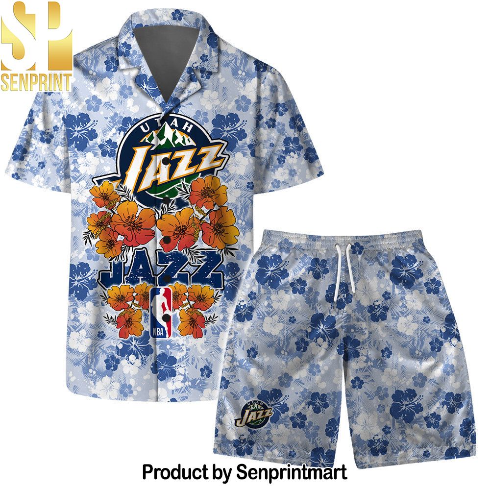 Utah Jazz NBA Aloha Summer Logo Team And Pattern Hawaiian Set – SEN0601