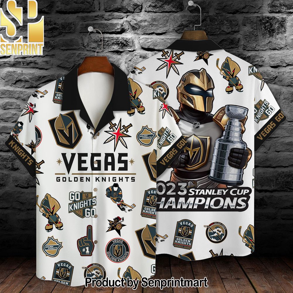 Vegas Golden Knight Stanley Cup Champions Print Hawaiian Set – SEN0192