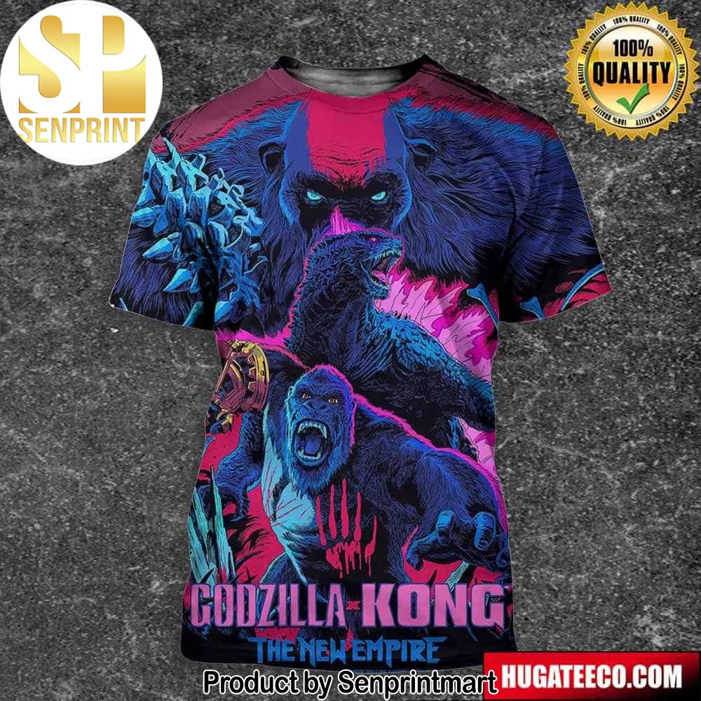 A New Godzilla x Kong The New Empire Poster By Francesco Francavilla Full Printing Shirt – Senprintmart Store 2848