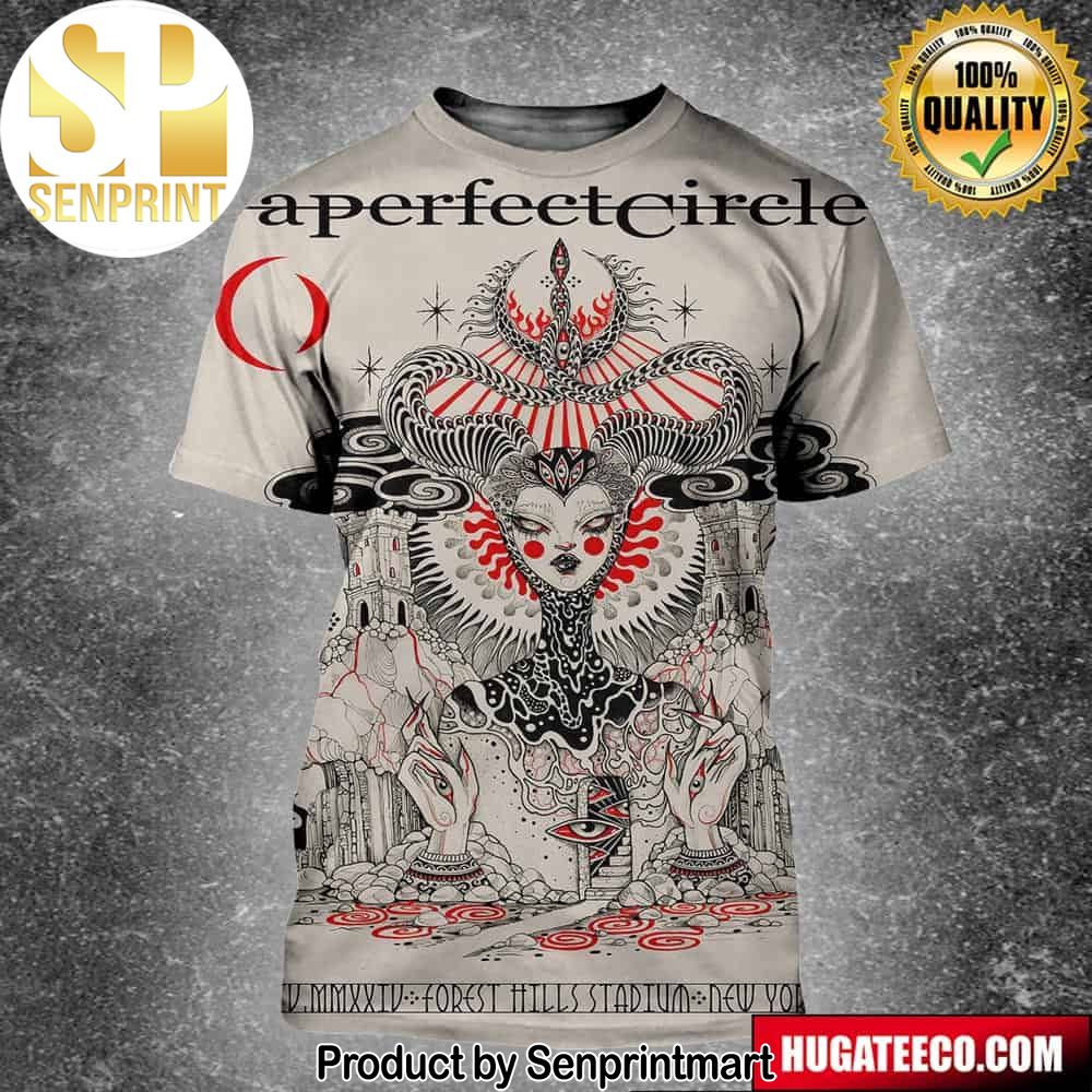 A Perfect Circle Show Poster For Forest Hills On V Iv Mmxxiv Stadium New York Ny Unisex 3D Shirt – Senprintmart Store 2592