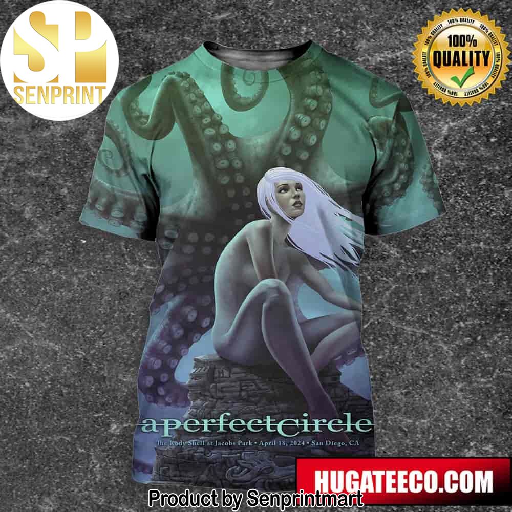 A Perfect Circle Show Poster For San Diego Ca Is Designed By Ron Ransom Fan Gifts Unisex 3D Shirt – Senprintmart Store 2696