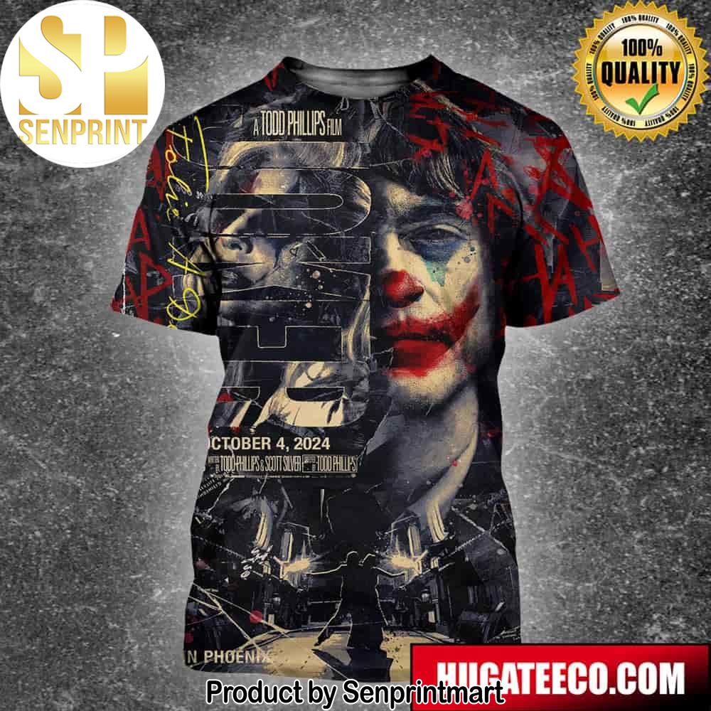 A Tood Philips Film Joker 2 Joaquin Phoenix Lady Gaga October 4 2024 Full Printing Shirt – Senprintmart Store 2504