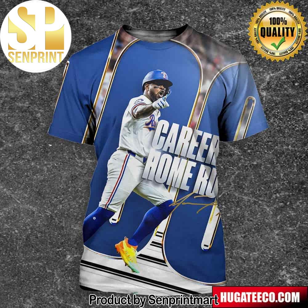 Adolis Garcia Texas Rangers 100 Career Homeruns MLB Full Printing Shirt – Senprintmart Store 2813