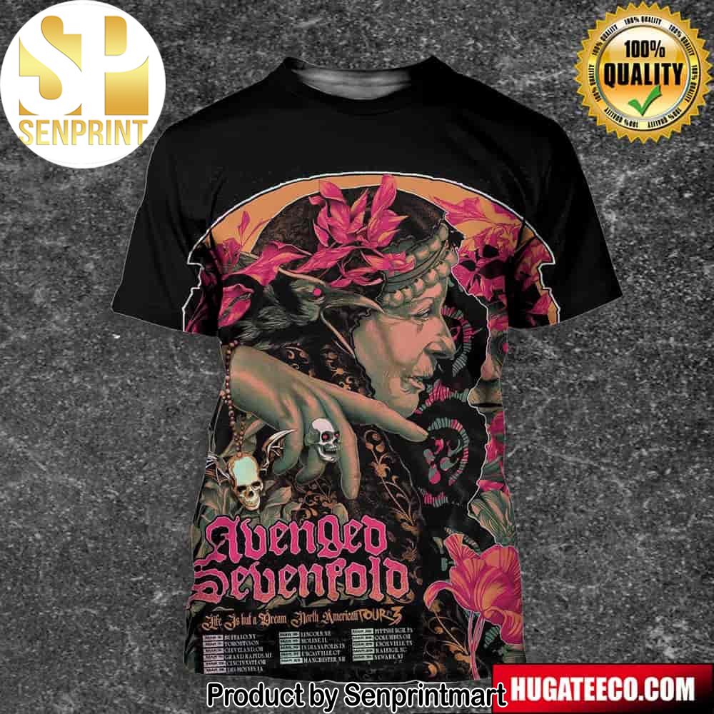 Avenged Sevenfold Life Is But A Dream North American Tour Pt 3 Unisex 3D Shirt – Senprintmart Store 2761