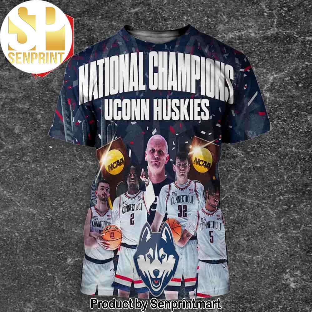 Back-To-Back Titles For Uconn Huskie National Champions NCAA 2024 Full Printing Shirt – Senprintmart Store 2766