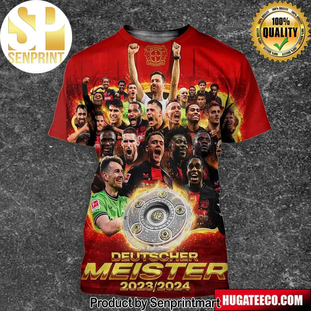 Bayer Leverkusen Is Deutscher Meister Champion 2023 2024 Unisex 3D Shirt – Senprintmart Store 2746