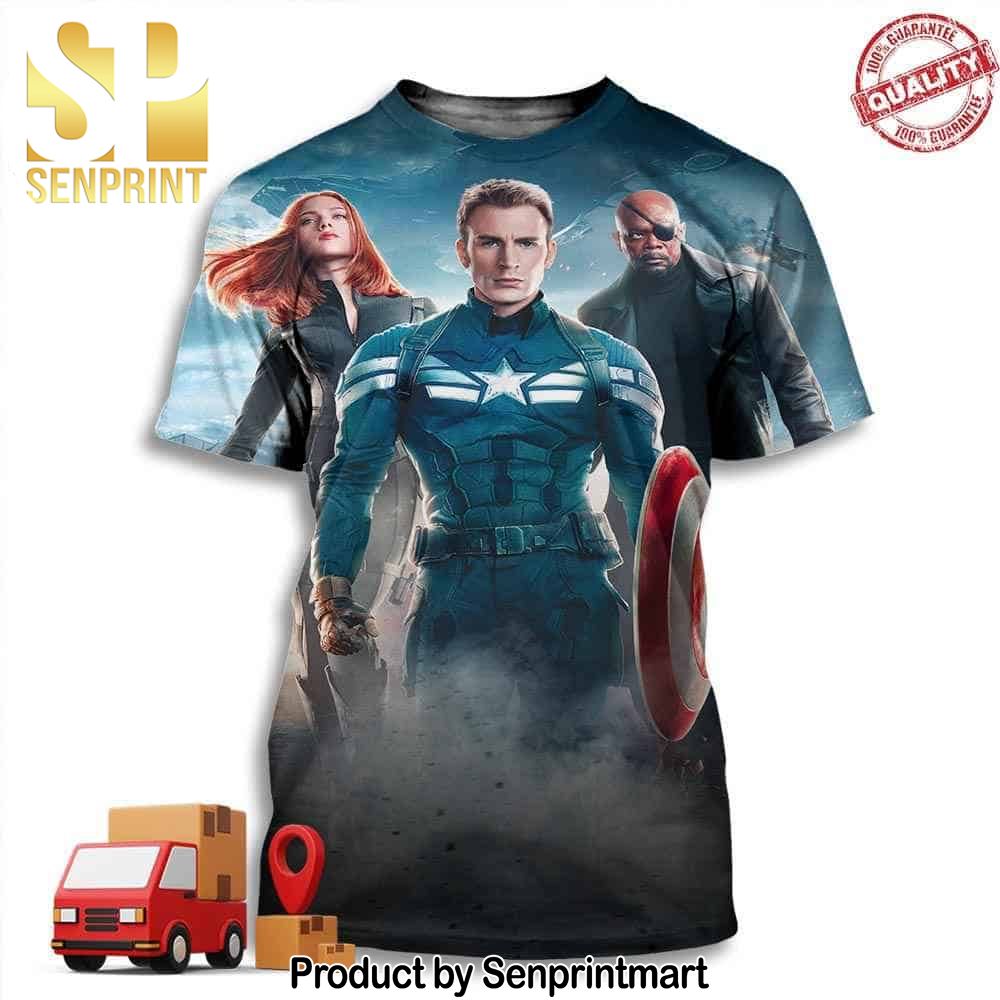 Captain America The Winter Soldier 4K UHD With Chris Evans Marvel Studios Full Printing Shirt – Senprintmart Store 3150