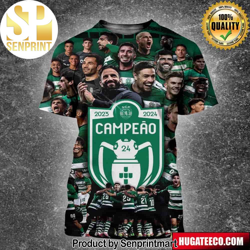 Congrats To Ruben Amorim_s Sporting Cp On Winning Portuguese League This Season Campeao 2023 2024 Unisex 3D Shirt – Senprintmart Store 2571