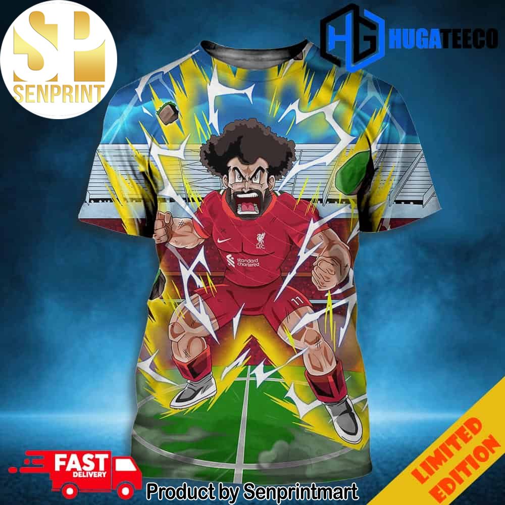 Dragon Ball Supper Power Mohamed Salah Of Liverpool Football Club With For The Inspiration RIP Akira Toriyama Full Printing Shirt – Senprintmart Store 3049