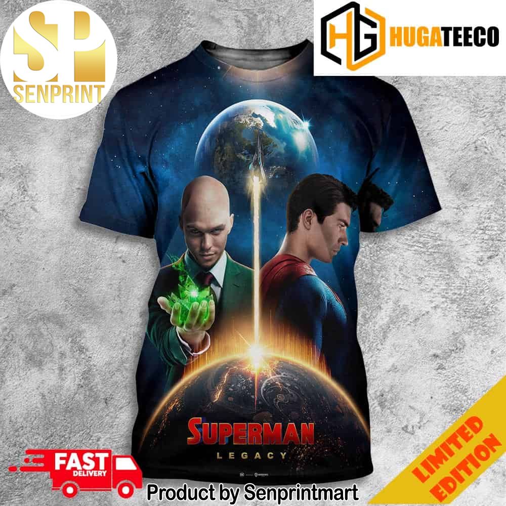 Fifteenth Poster For James Gunn’s Superman Legacy Film With David Corenswet Nicholas Hoult Is Lex Luthor Merchandise All Over Print T-Shirt – Senprintmart Store 3287