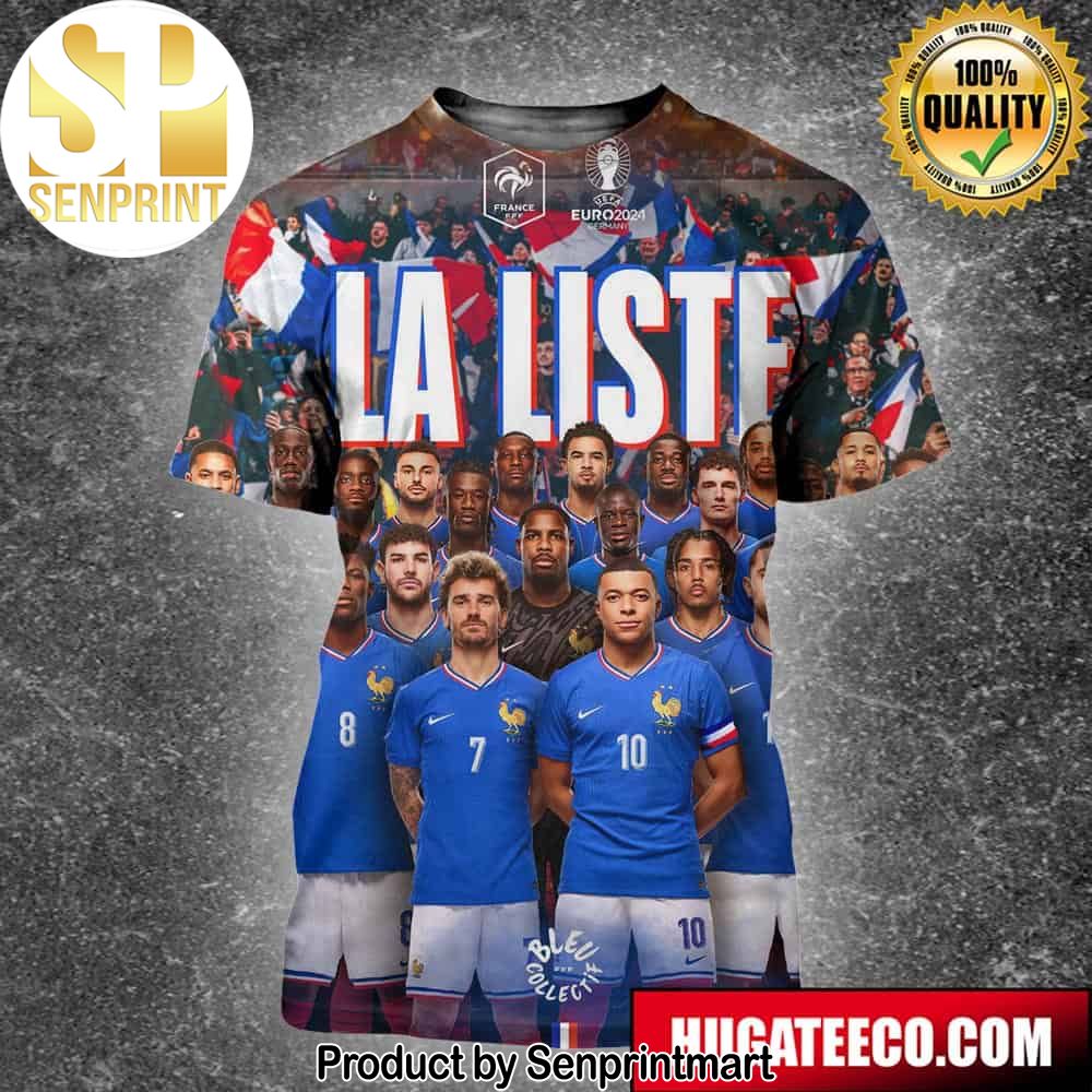 France National Football Team Full Squad For Euro 2024 Unisex 3D Shirt – Senprintmart Store 2459