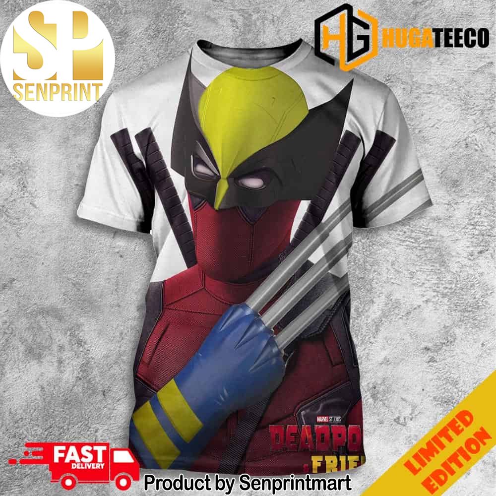 Funny Deadpool And Friend Deadpool 3 Poster Deadpool And Wolverine Marvel Studios Full Printing Shirt – Senprintmart Store 3265