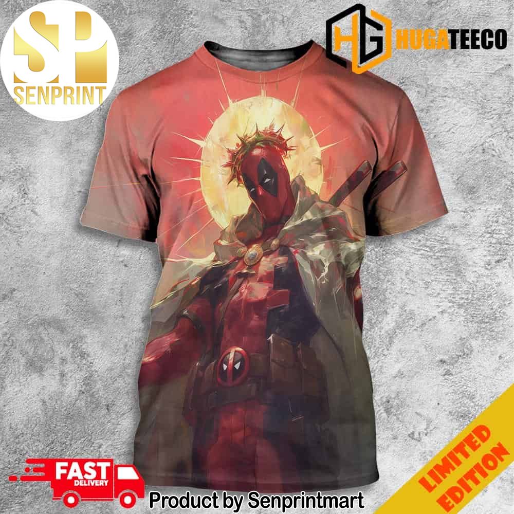 Funny Marvel Jesus Deadpool And Wolverine Marvel Studios New Deadpool 3 Movie Fan Art Full Printing Shirt – Senprintmart Store 3249