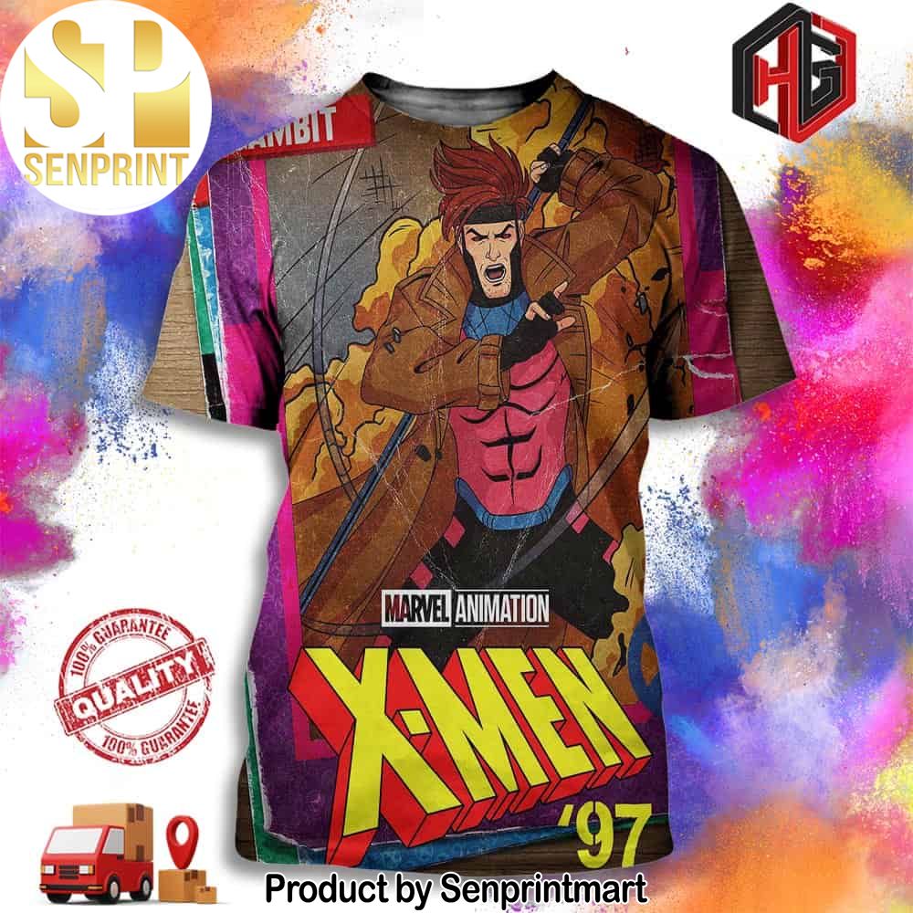 Gambit Marvel Animation All-new X-men 97 Streaming March 20 Only On Disney Full Printing Shirt – Senprintmart Store 3017