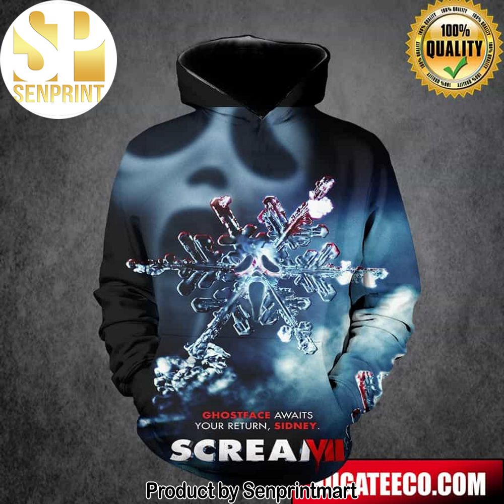 Ghostface Awaits Your Return Sidney Scream VII 2025 All Over Print Hoodie T-Shirt – Senprintmart Store 2906
