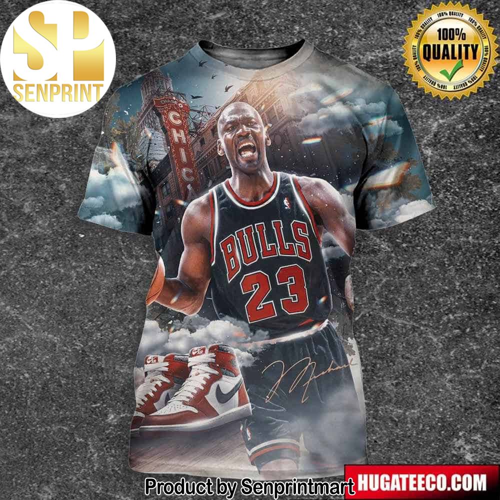 GOAT Michael Jordan Chicago Bulls NBA Full Printing Shirt – Senprintmart Store 2874