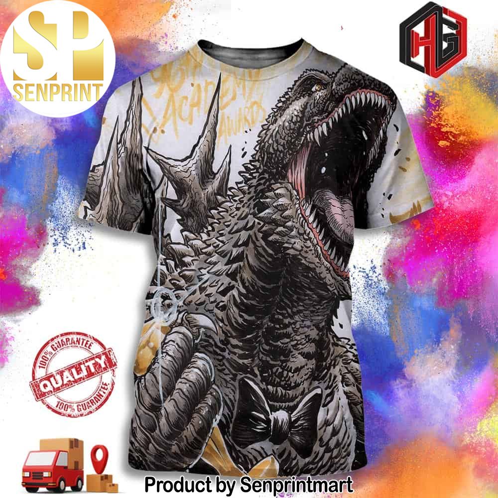Godzilla Wins Best Visual Effects Award at the Oscars Full Printing Shirt – Senprintmart Store 3015
