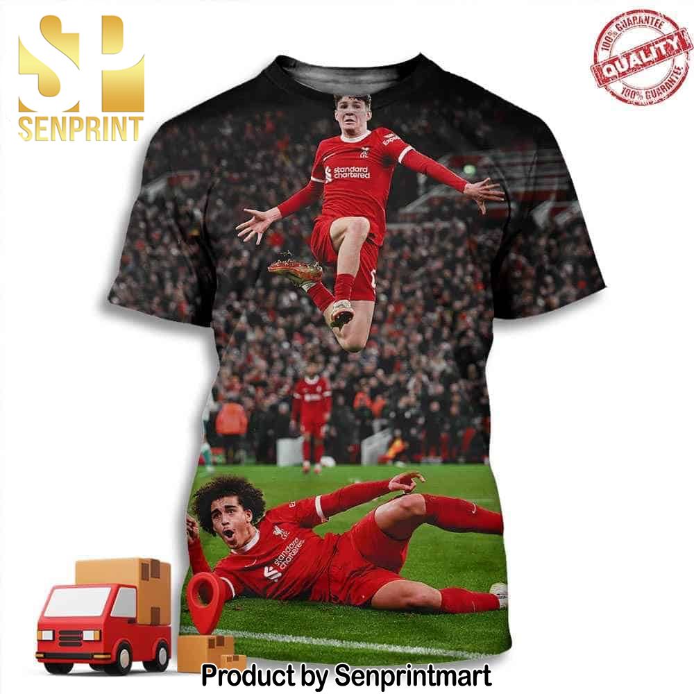 Lewis Koumas And Jayden Danns Liverpool FC – Two Players Aged 18 Or Younger Have Scored In The Same Senior Game Full Printing Shirt – Senprintmart Store 3141