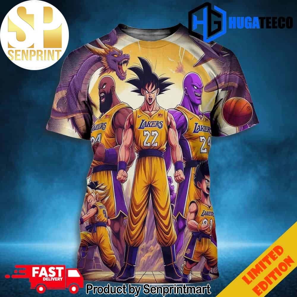 Los Angeles Lakers Lebron James Dragon Ball Goku Form Akira Toriyama Full Printing Shirt – Senprintmart Store 3045