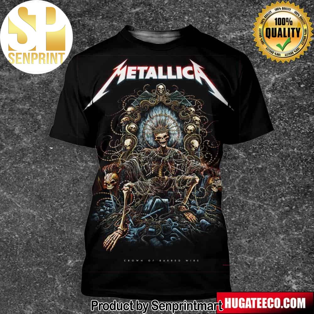 Metallica Crown Of Barbed Wire Celebration The Band’s Latest Full-Length Release 72 Seasons By Milestsang Merchandise Unisex 3D Shirt – Senprintmart Store 2731
