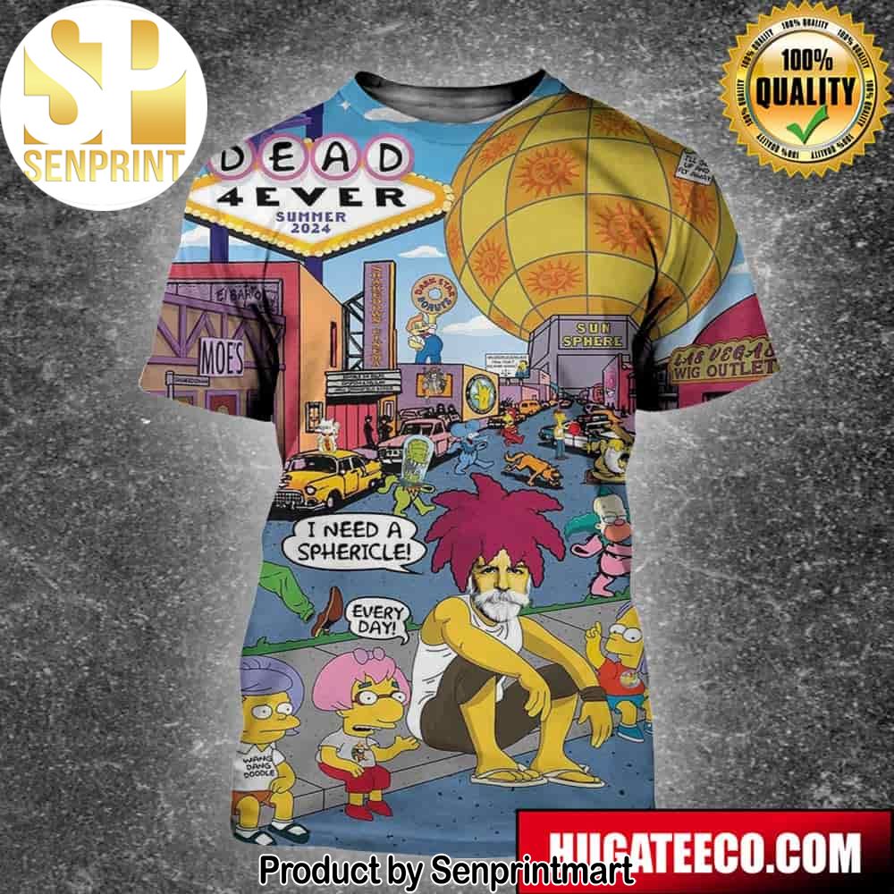 New Springfield Boogie Simpsons Episode Bart On The Road Iconic Cover Art From The Dead_s 10th Studio Album Full Printing Shirt – Senprintmart Store 2487