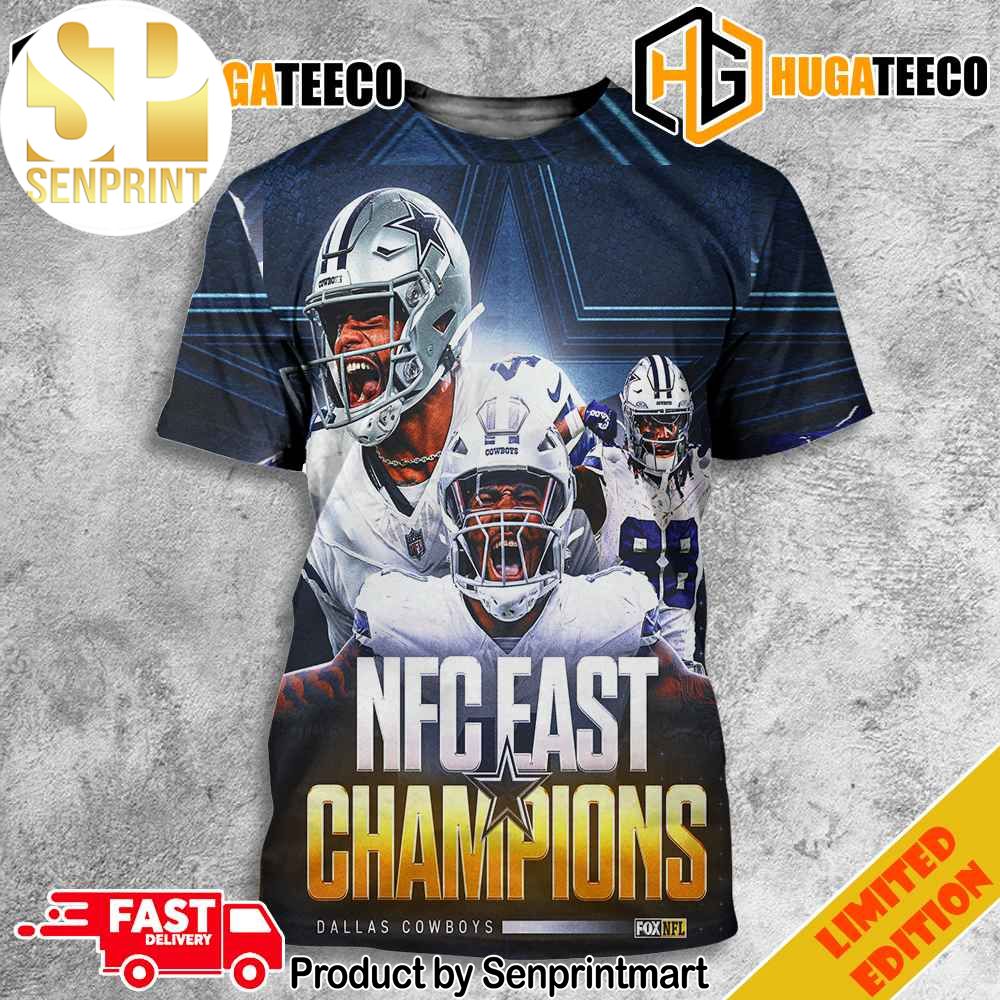NFC East Champions Dallas Cowboys Congrats NFL Full Printing Shirt – Senprintmart Store 3349