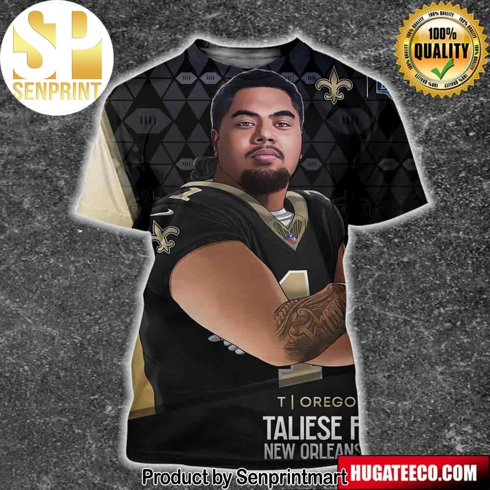 NFL Draft 2024 Oregon State Taliese Fuaga New Orleans Saints Unisex 3D Shirt – Senprintmart Store 2658