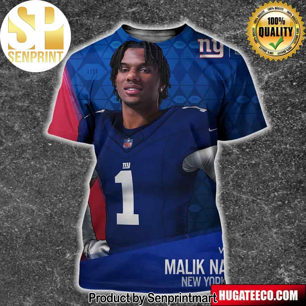 NFL Draft 2024 Wr Lsu Malik Nabers New York Giants Unisex 3D Shirt – Senprintmart Store 2650