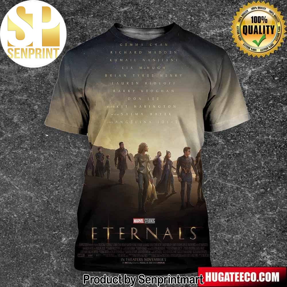 Official Poster For Eternals Marvel Studios In Theaters November 5 Full Printing Shirt – Senprintmart Store 2867