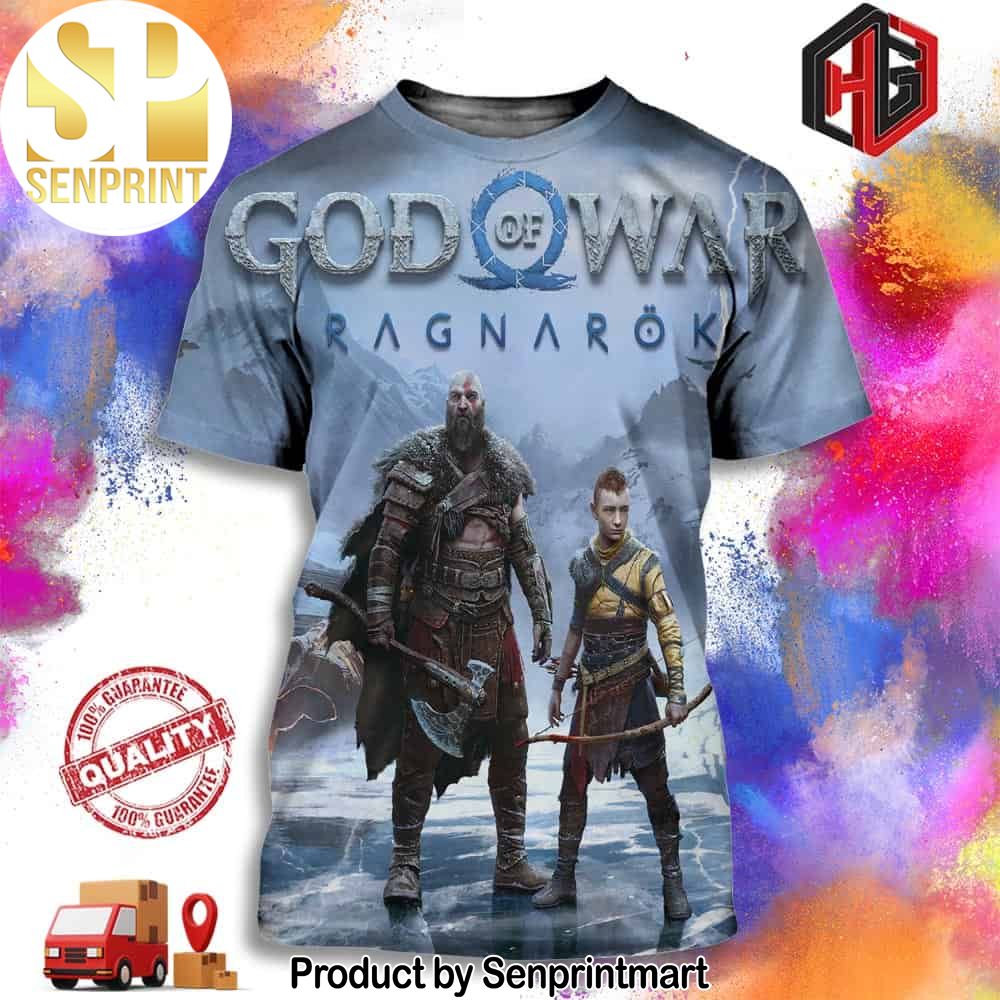 Official Poster For God Of War Ragnarok Games In Sony Best Play Station Full Printing Shirt – Senprintmart Store 2922