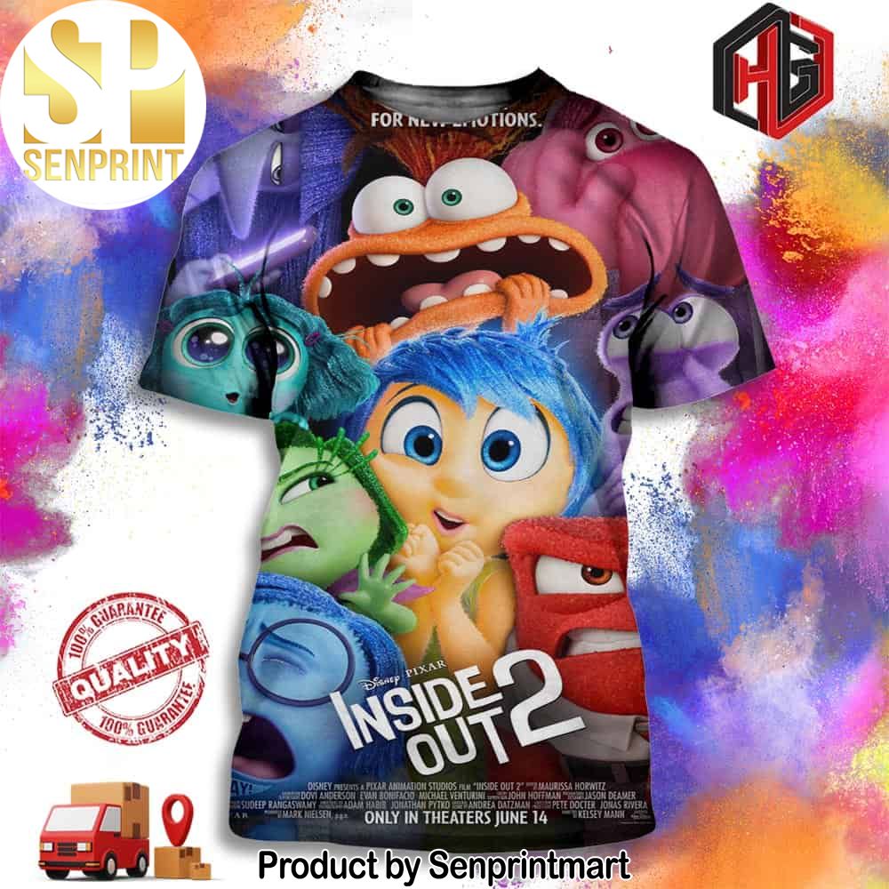 Official Poster For Inside Out 2 Releasing In Theaters On June 14 Full Printing Shirt – Senprintmart Store 3053