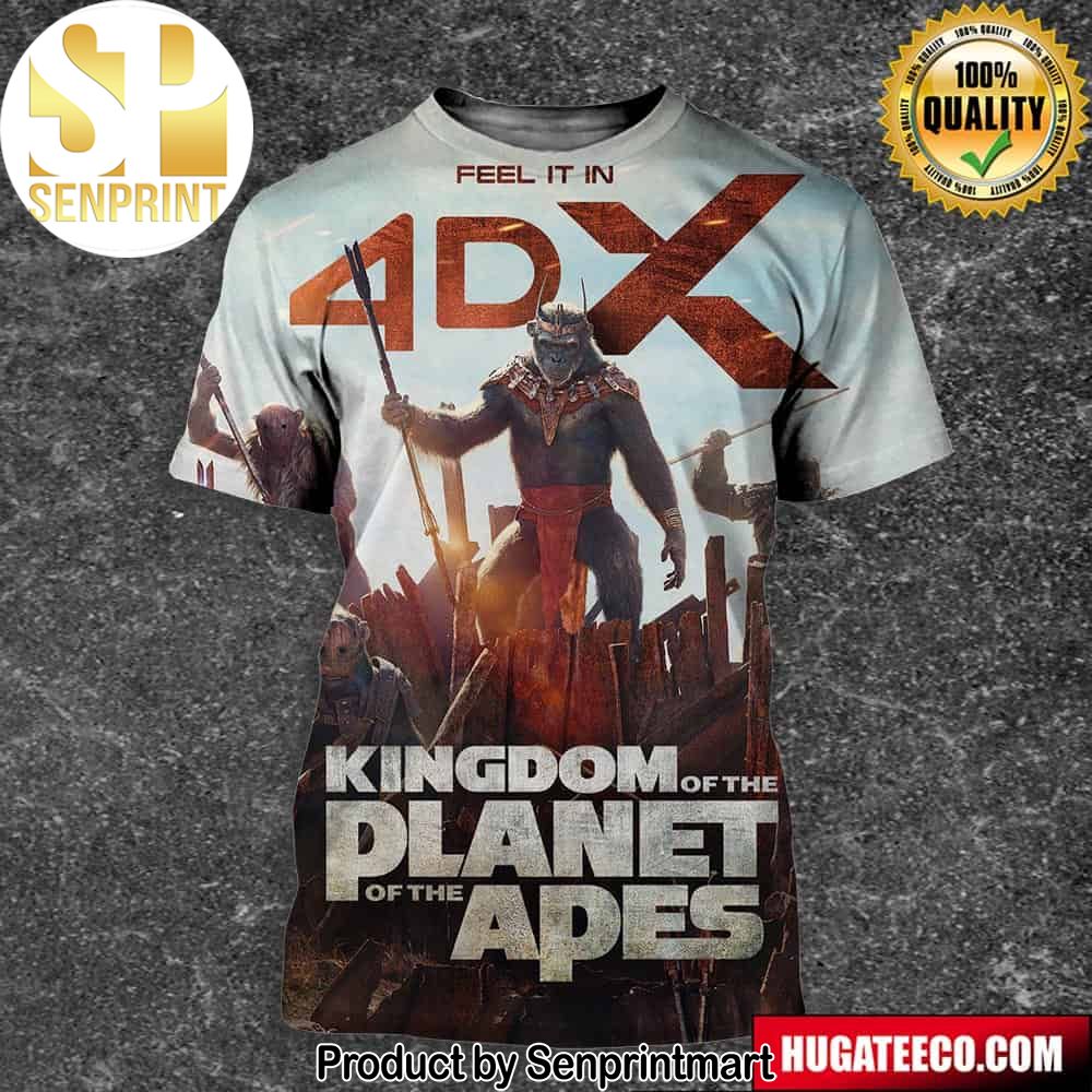 Official Poster For Kingdom Of The Planet Of The Apes Releasing In Theaters On May 10 Full Printing Shirt – Senprintmart Store 2795
