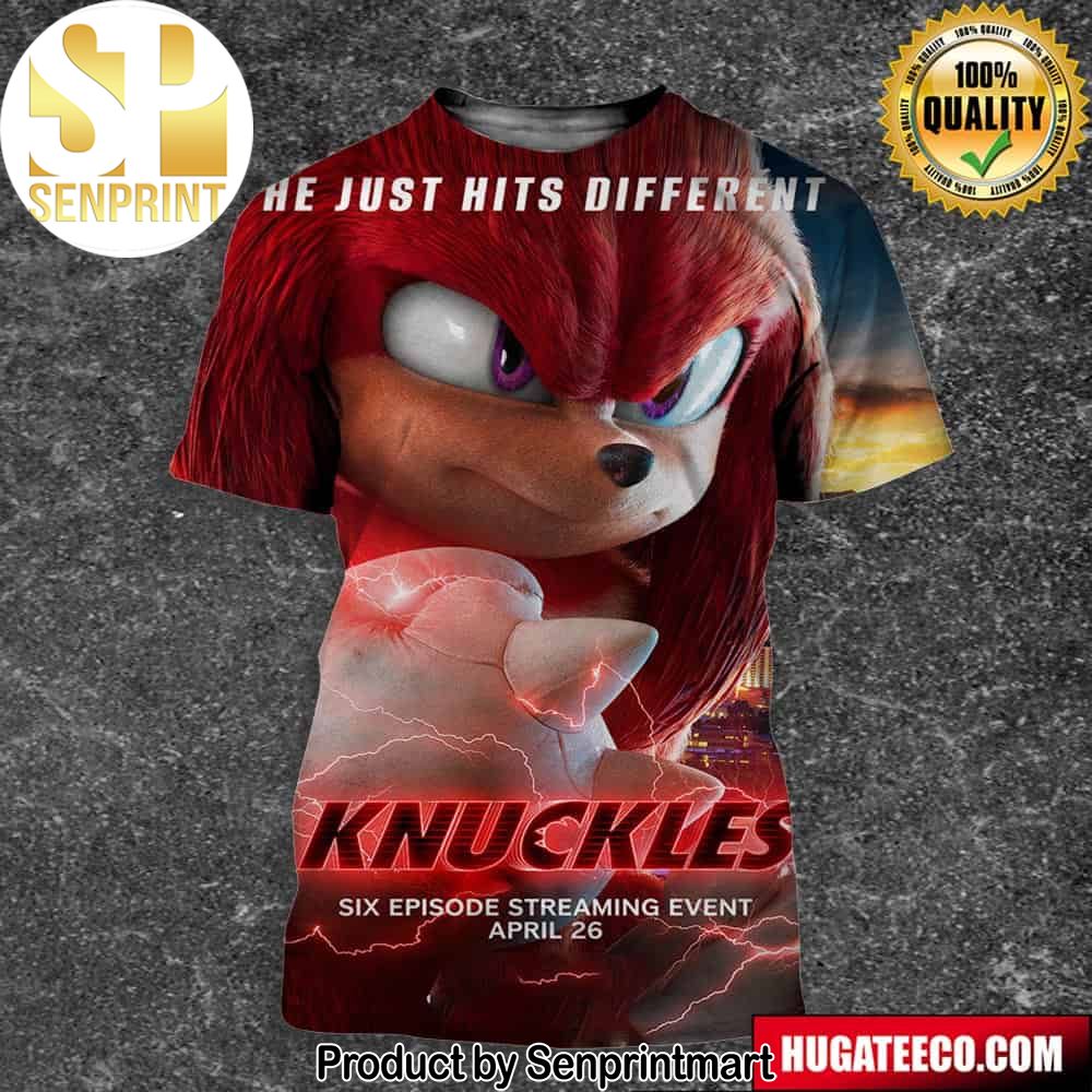 Official Poster For Knuckles Six Episode He Just Hits Different Streaming Event April 26 Full Printing Shirt – Senprintmart Store 2794