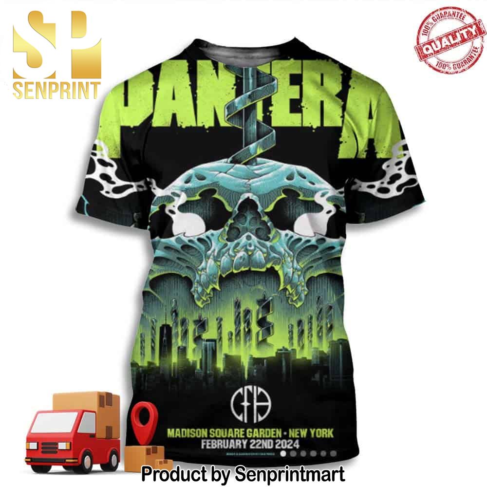 Pantera At Madison Square Garden New York February 22nd 2024 Full Printing Shirt – Senprintmart Store 3213