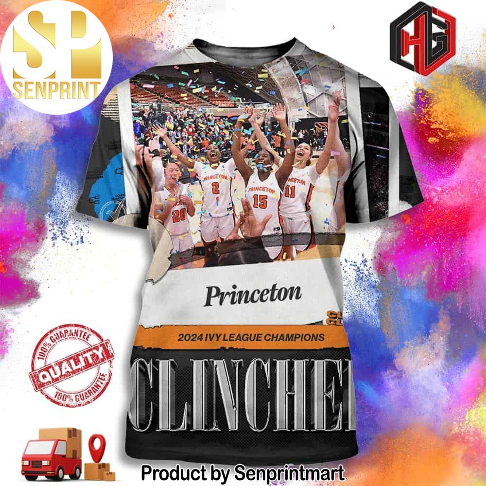 Princeton WBB Is 2024 Ivy League Champions NCAA March Madness Merchandise Full Printing Shirt – Senprintmart Store 2933