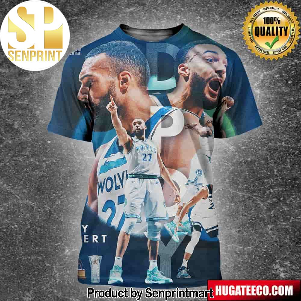 Rudy Gobert Minnesota Timberwolves 4x Defensive Player Of The Year NBA Kia Defensive Player Of The Year Unisex 3D Shirt – Senprintmart Store 2548