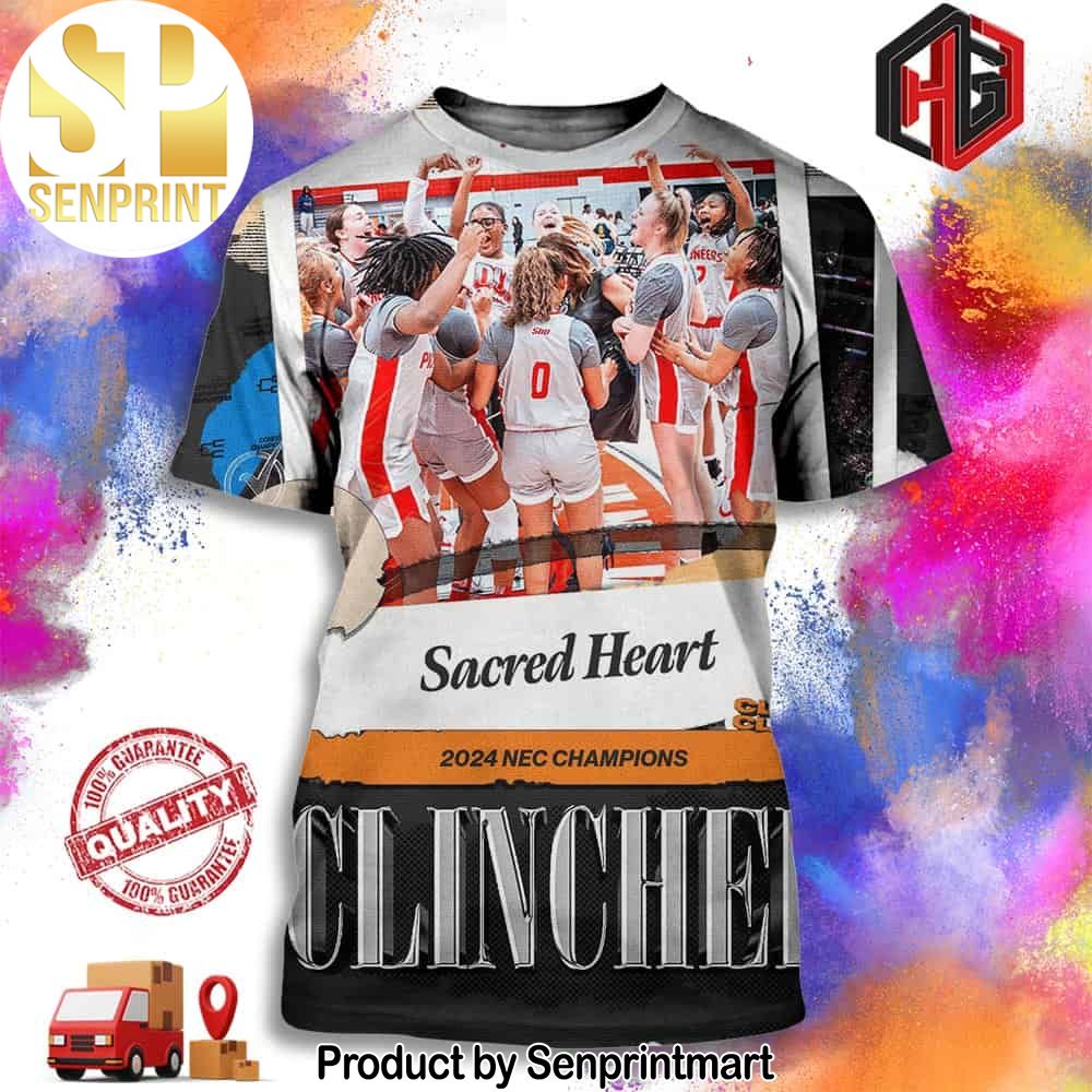 Sacred Heart Pioneers Win The NEC Tournament For The Second Year In A Row NCAA March Madness Merchandise Full Printing Shirt – Senprintmart Store 2932