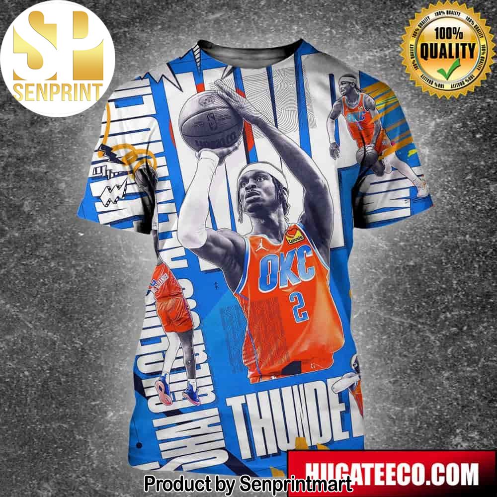 Shai Gilgeous-Alexander Sga Oklahoma City Thunder NBA Full Printing Shirt – Senprintmart Store 2483